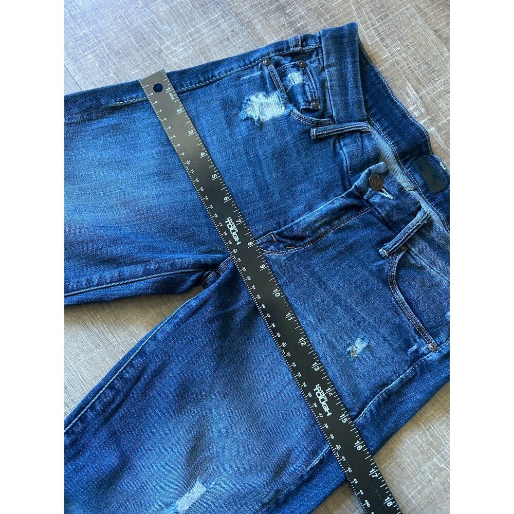 MOTHER The Looker Ankle Fray Alley Cat Distressed Stretch Jeans Womens 28 USA - Picture 8 of 14